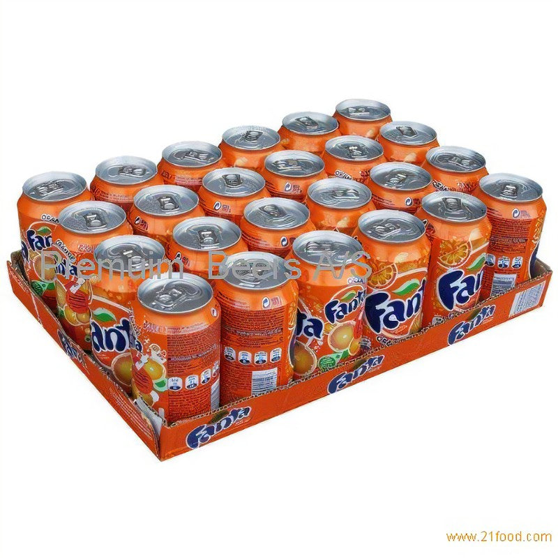 Fanta Orange cans x24 330ml (past best before date)
