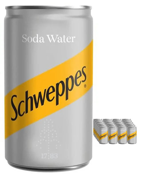 Schweppes Soda Water Cans 24x150ml